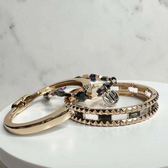 Bomb Party Fall Luxe Stacks 2024 Cool Girl Era Gold Plating NWT RBP7851 - Picture 4 of 5